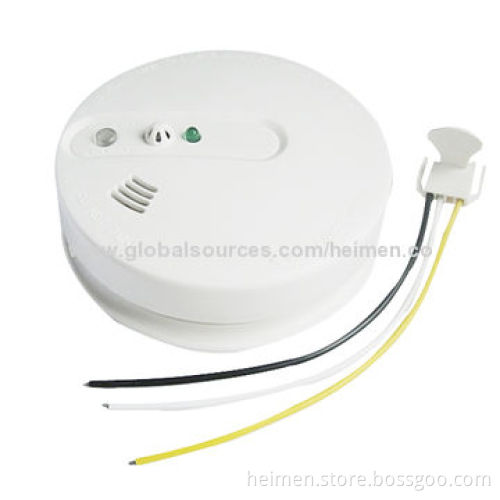 Wired Interconnected Photoelectric Heat and Smoke Alarm with 9V Backup BatteryNew